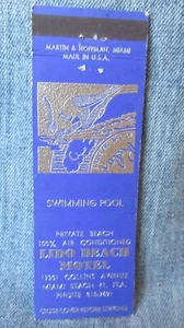 Lido Beach Motel Miami Beach Florida Vintage Matchbook Cover LC4 - Picture 1 of 2