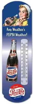 Pepsi Cola любая погода PEPSI погода металлический олово термометр репродукция - Изображение 1 из 4