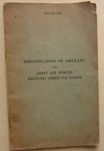 Flugzeug Identifikation Heer Luftstreitkräfte Bodenbeobachter 1942 Flugzeuge Bomber - Bild 1 von 9