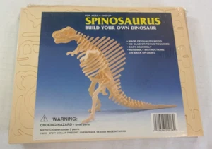 Nuovissimo puzzle 3D vintage Costruisci il tuo dinosauro Spinosaurus #419010 legno - Foto 1 di 1