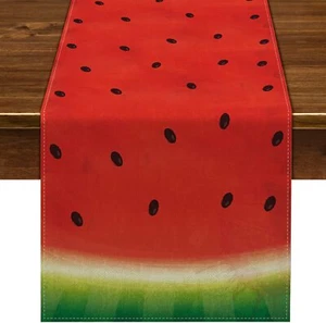 Watermelon Table Runner 90 Inches Long Summer Watermelon Party Decorations Sw... - Picture 1 of 5