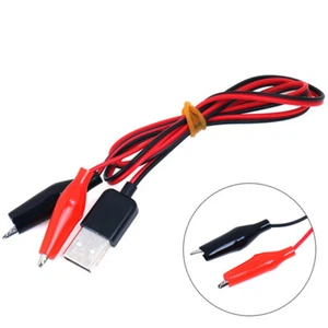 USB Male Connector to Alligator Test Clips Clamp USB Alligator Clips Plug Wi-mx - Photo 1/6