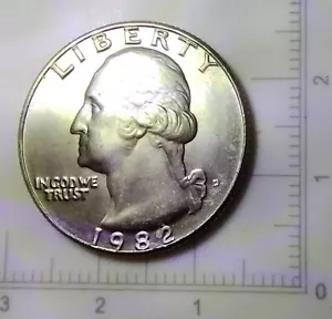 1982 D GEORGE WASHINGTON UNCIRCULATED. F12D - Picture 1 of 2