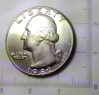 1982 D GEORGE WASHINGTON UNCIRCULATED. F12D - Image 1 of 2
