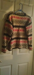 Vintage Unisex Size M SEARS Sportswear Virgin Worsted Wool Sweater Chest 38" - Picture 1 of 12