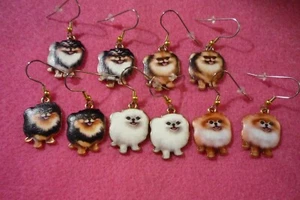 pomeranian dog earrings - Picture 1 of 2