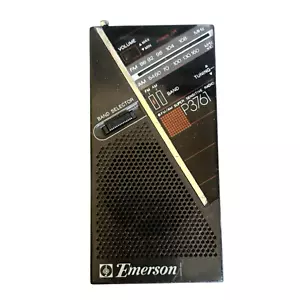 Vintage Emerson P3761 Hand Held AM/FM Radio 9V Battery - TESTED WORKS! - Picture 1 of 7