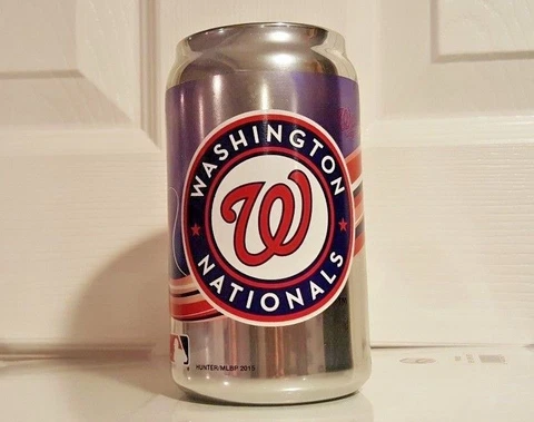 MLB Washington Nationals Mirror Chrome Can  Tumbler Glass Cover