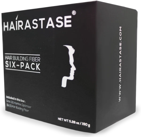 (6-PACK) Hairastase Premium Hair Fibers With Hairline Optimizer - 8 Shades - Image 1 of 1