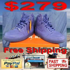 Size 11 - Jordan 1 Retro High OG G8RD Gatorade Pack, Grape 2017 - Picture 1 of 9