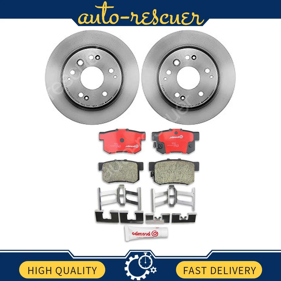 Juego de 3 pastillas de freno de disco trasero rotor de freno de disco para Honda Element 2003~2011 Foto 1 de 4