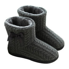 Winter Knitted Boots Warm Bowknot Indoor Shoes Miss Flat Dropshipping
