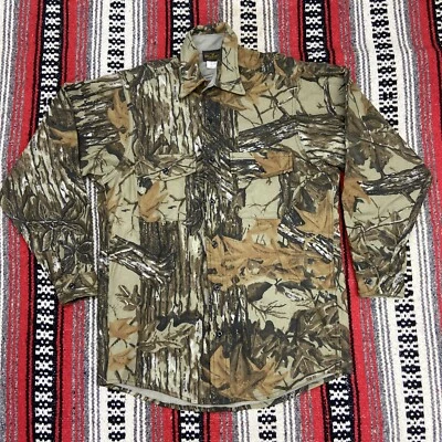 Vtg Deerskin Realtree Camo Hunting Shirt Mens Size M Long Sleeve USA Made Cotton - Image 1 of 4