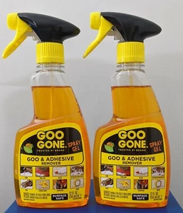 Goo Gone Liquid Gel Spray Adhesive Remover Pack Of 2 bottles 12 fl oz each - Picture 1 of 3
