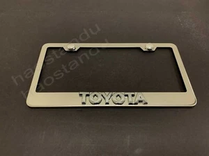 1xForToyota 3D Emblem STAINLESS STEEL License Plate Frame RUST FREE (L) - Bild 1 von 2