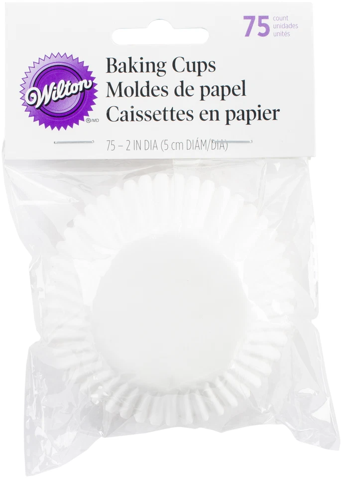 Wilton Standard Baking Cups 75/Pkg-White W4152505
