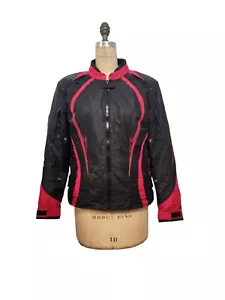 Cortech Motorcycle Jacket Coat LRX 3 Padded Vented Zip Out Liner Pink Black M/8 - Picture 1 of 10