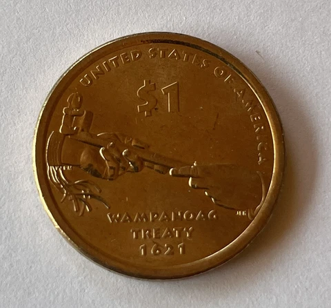 2011 D Wampanoag Treaty Native American Dollar Cover