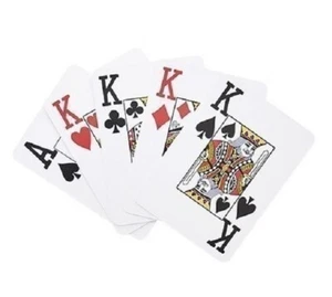 Large Print Playing Cards - Visually Impaired Sight Aids - Big Print - Red/Blue - Picture 1 of 2