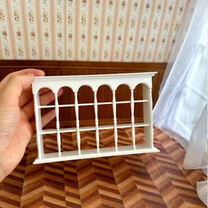 Casa delle bambole in scala 1:12 miniatura bianca portaoggetti da parete mobili da cucina - Foto 1 di 3