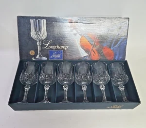 Vintage Durand Wasser Wein Cristal d'Arques 6-teiliges Set FRANKREICH 7"" - Bild 1 von 3