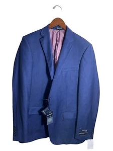 NEW Zanetti Blazer Pure Wool Porto Suit Jacket Lanificio di Biella Mens 44 L - Picture 1 of 6