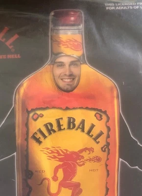 Disfraz Bola de Fuego Botella de Whisky 1 pieza Adulto Talla S-XL Fiesta Halloween Dressup Foto 1 de 4