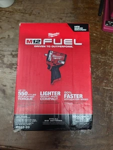 Milwaukee M12 Fuel 3/8 Stubby Impact Wrench 2562-20 - Picture 1 of 3