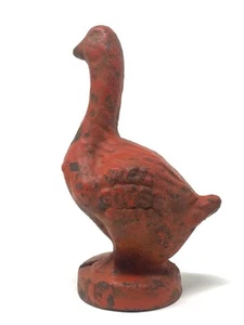 VINTAGE CAST IRON 4 1/4 Inch "RED GOOSE SHOES" COIN BANK - Picture 1 of 10