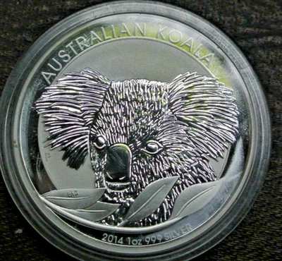 Moneda de plata Australian Koala 2014 1 OZ de 0,999 Foto 1 de 4