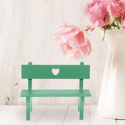  Dekorative Mini Holz Gartenbank Veranda Stuhl Miniatur Landschaft Ornament für - Bild 1 von 4