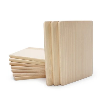 VMG-STORE Holzbretter Set roh Buchenholz 23x15cm blanko Frühstücksbrettchen zum Lasern