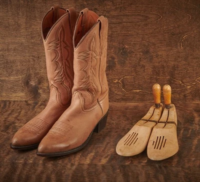 Botas de Vaquero Lucchese Piel de Ciervo Tostadas Para Hombre Talla 10.5 B (Estrechas) Hechas en Texas EE. UU.!!! Foto 1 de 4