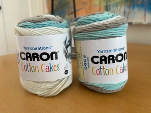LOT OF 2 Caron Cotton Cakes BEACHGLASS Knitting & Crochet Yarn - Picture 1 of 3