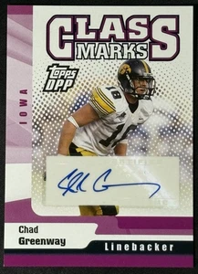 2006 Topps Draft Picks and Prospects Class Marks Auto Chad Greenway RC Rookie - Picture 1 of 2
