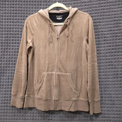 Chaqueta con Capucha de Vellón con Cremallera Completa Talla M Tostada Atletismo Cómoda Acogedora Utilidad Preppy Deporte Foto 1 de 4