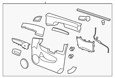 Panel de moldura de puerta genuino GM 20946920 Foto 1 de 2