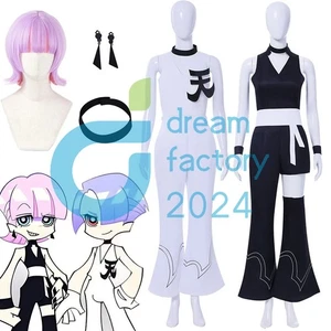 PANTY & STOCKING With GARTERBELT Cosplay Costume Sexy Black White Uniform Wig - Picture 1 of 26