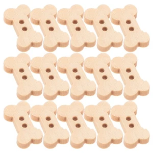 200 Pcs Wooden Small Bone Buttons DIY Fasteners Decorative Craft - Picture 1 of 12