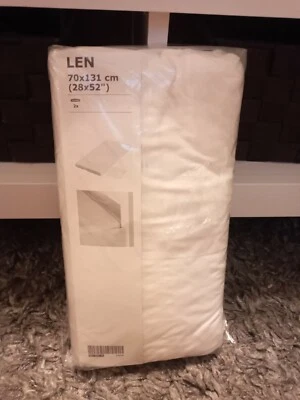 @@NUEVO IKEA Len Blanco 2x Sábanas Ajustables para Cuna 28x52” Juego de 2 Sábanas para Cama de Bebé Bonito@ Foto 1 de 4