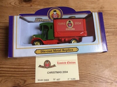 Oxford Diecast Dennis Delivery Truck Ltd Ed - D003 Christmas 2004 - Image 1 of 3