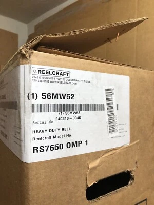 REELCRAFT RS7650 OMP Spring Return Hose Reel,3/8" MNPT,50 ft 56MW52 - Image 1 of 4