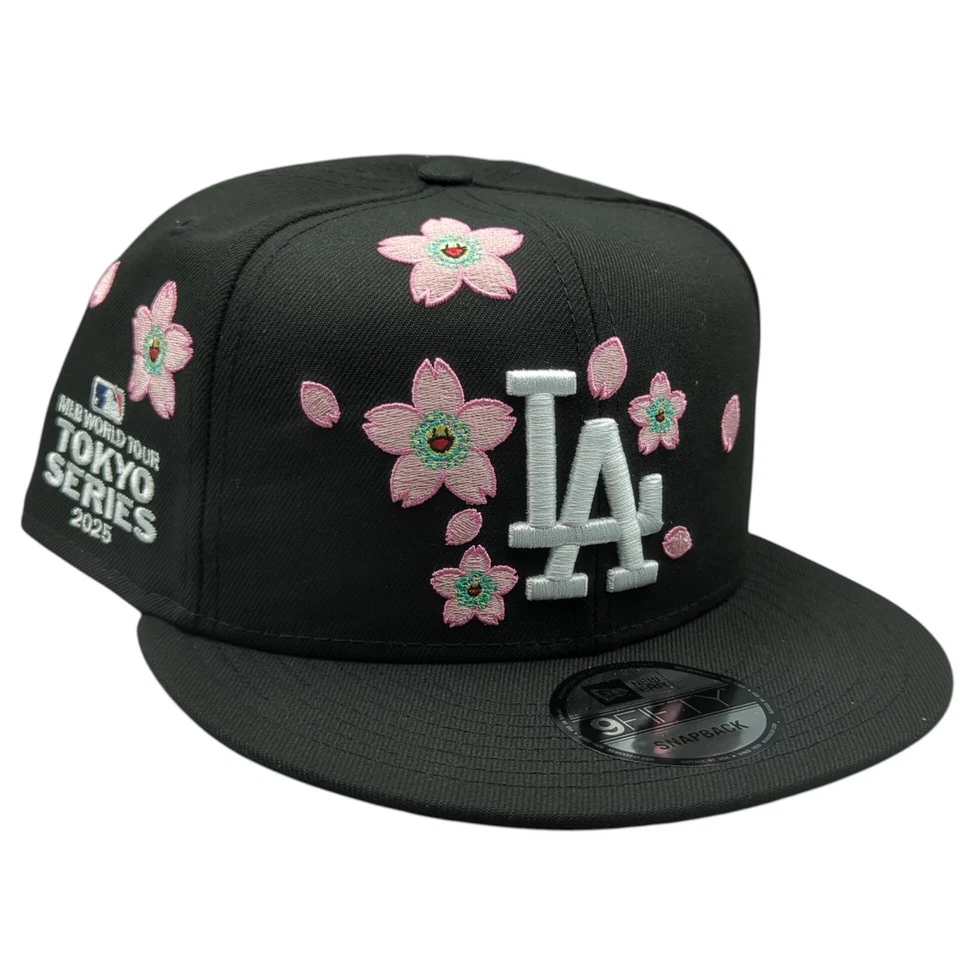 Takashi Murakami x MLB World Tour Tokyo Series 2025 New Era Dodgers Snapback BLK - Image 1 of 4
