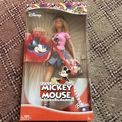 Barbie Mickey Mouse Muñeca Temática y Llavero Disney 2004 Mattel H6468 NUEVO en Caja Foto 1 de 4