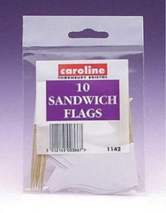 White Cocktail Stick Sandwich Flags Food Buffet Catering Labels Party Sealed - Picture 1 of 1