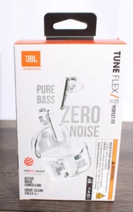 JBL Tune Flex True Wireless Earbuds ANC Noise Cancelling In-Ear-White/Black - Picture 1 of 7