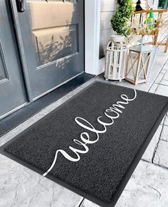 Welcome Mat Door Mat Outdoor Doormat Durable Non-Slip Front Door Mat 24"x36" - Picture 1 of 7