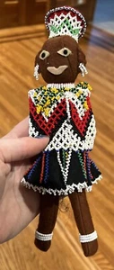 Vintage South African Beaded Zulu Costume Doll Hand Made - Picture 1 of 7