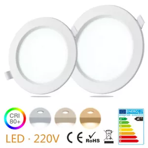 7-24W LED Panel Einbaustrahler Deckenleuchte Einbau Leuchte Rund Spot flach slim - Bild 1 von 17
