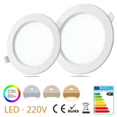 7-24W LED Panel Einbaustrahler Deckenleuchte Einbau Leuchte Rund Spot flach slim - Bild 1 von 4